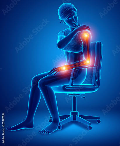 Women Feeling Arm joint pain