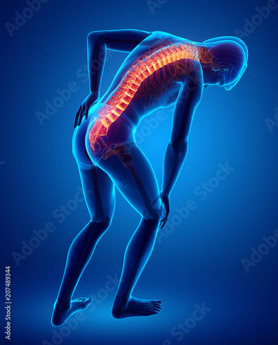Male Feeling the back pain