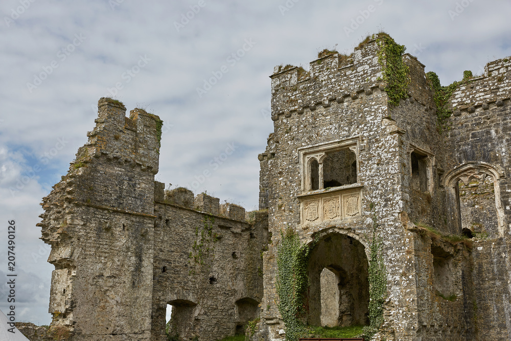 Carew Castle in Pembrokeshire, Wales, England, UK