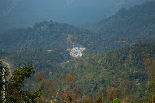 The road through the mountains , In Myanmar that viewpoint at Flagstaff Hill,Kanchanaburi in Thailand. photo