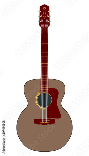 Acoustic Guitar Vector Artwork