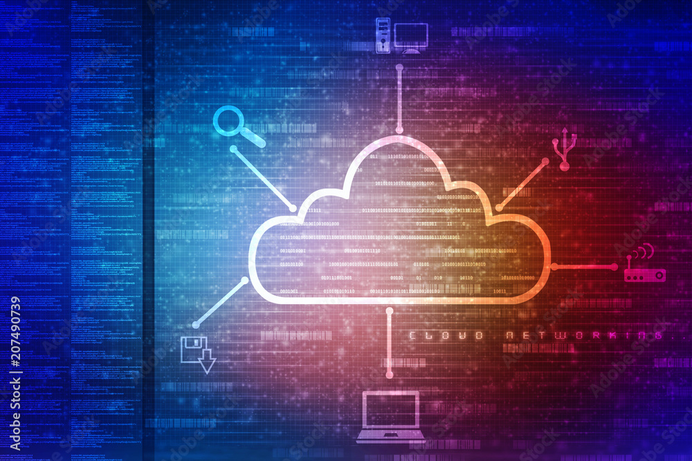 

2d illustration technology background