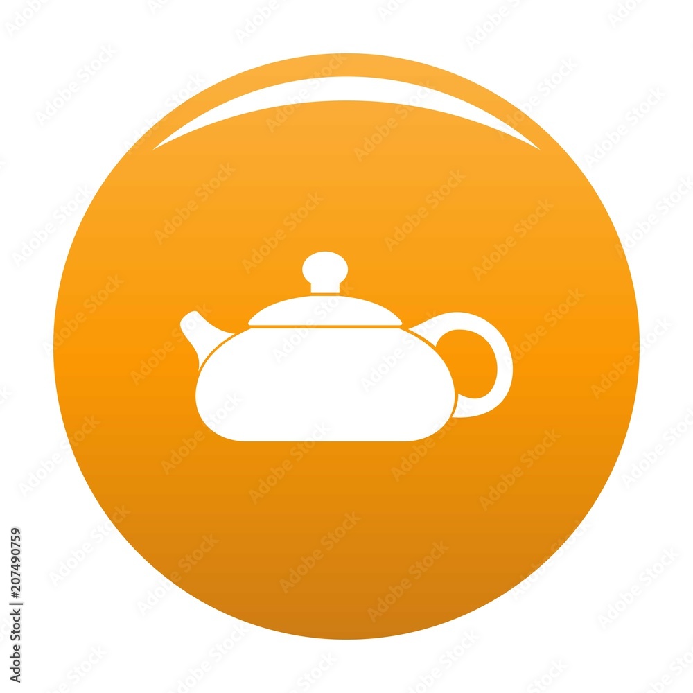Teapot icon. Simple illustration of teapot vector icon for any design orange Teapot icon. Simple illustration of teapot vector icon for any design orange