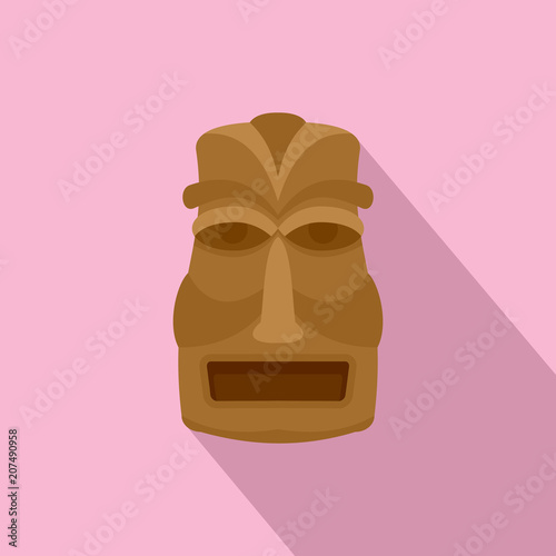 Hawaian idol icon. Flat illustration of hawaian idol vector icon for web design
