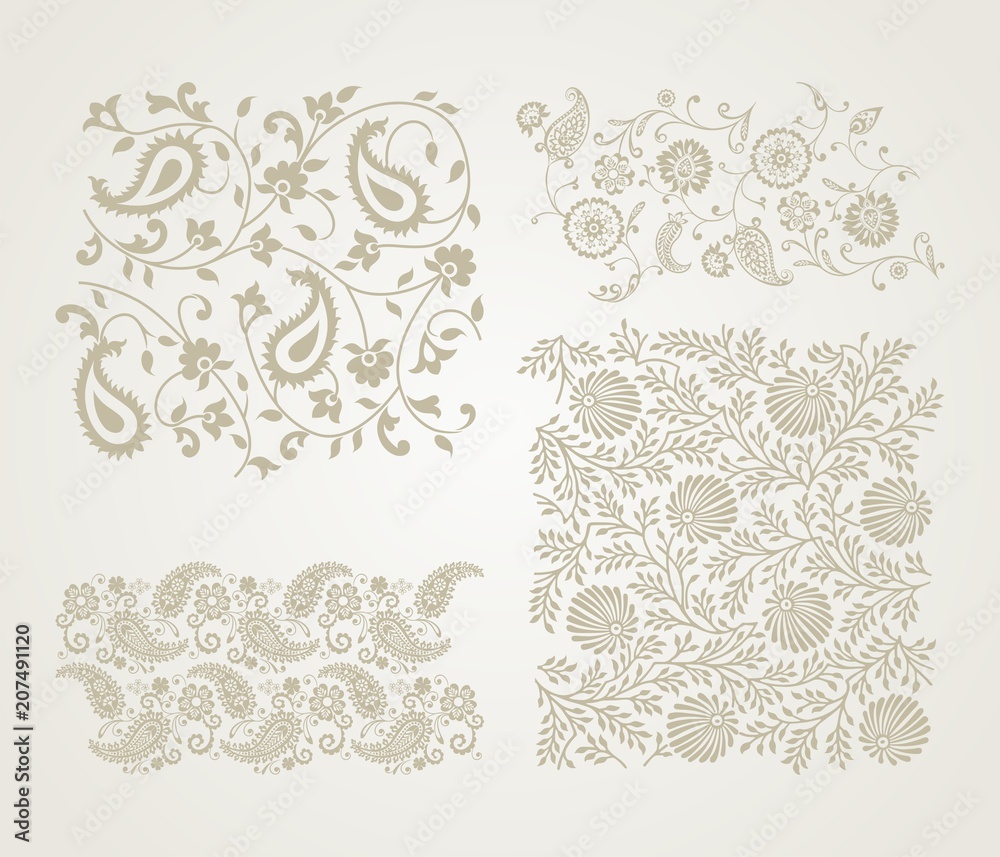 paisley floral pattern, textile , Rajasthan, royal India paisley floral pattern, textile , Rajasthan, royal India
