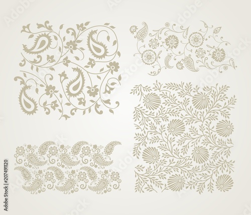 paisley floral pattern, textile , Rajasthan, royal India