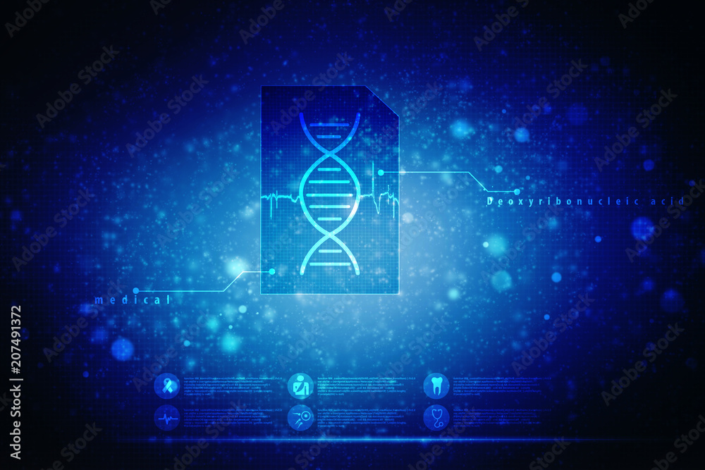2d render of dna structure, abstract background 2d render of dna structure, abstract background