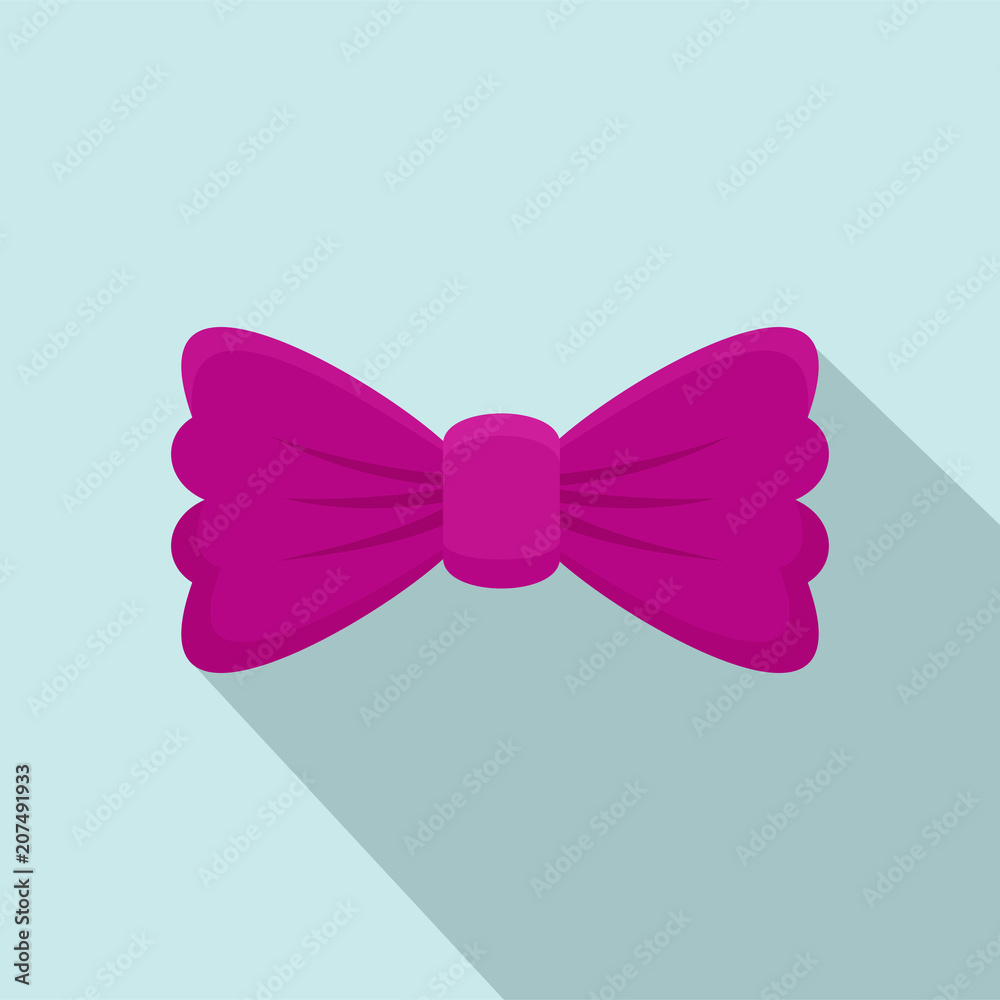 Violet bow tie icon. Flat illustration of violet bow tie vector icon for web design Violet bow tie icon. Flat illustration of violet bow tie vector icon for web design