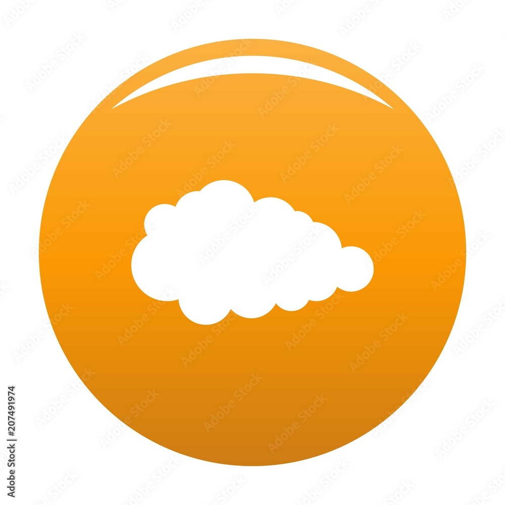Overcast icon. Simple illustration of overcast vector icon for any design orange Overcast icon. Simple illustration of overcast vector icon for any design orange
