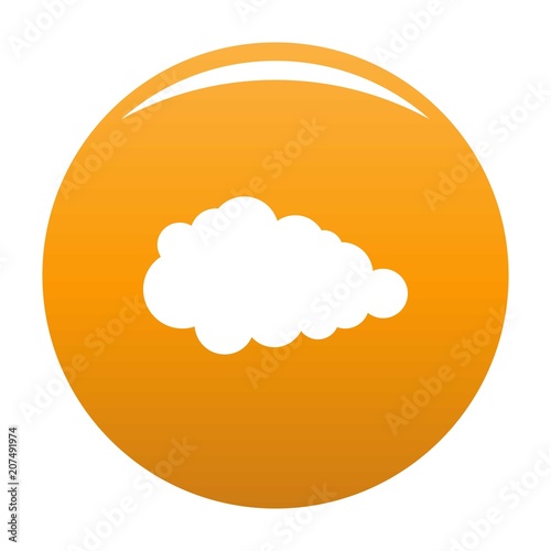 Overcast icon. Simple illustration of overcast vector icon for any design orange