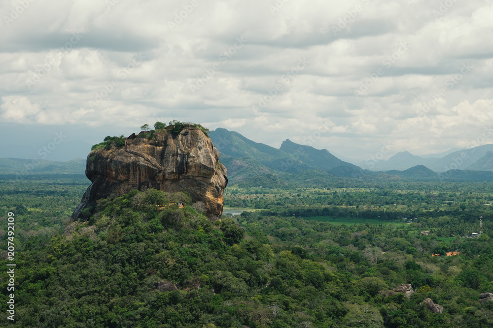 Lion's Rock from Pidurangala rock, Sigiriya, Sri Lanka