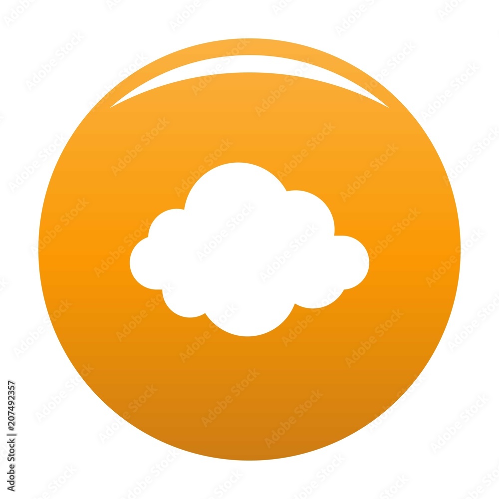 Autumn cloud icon. Simple illustration of autumn cloud vector icon for any design orange Autumn cloud icon. Simple illustration of autumn cloud vector icon for any design orange