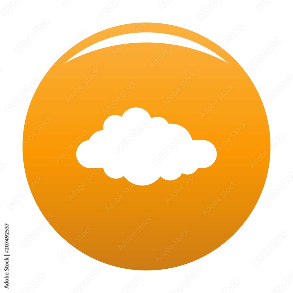 Cirrus icon. Simple illustration of cirrus vector icon for any design orange Cirrus icon. Simple illustration of cirrus vector icon for any design orange