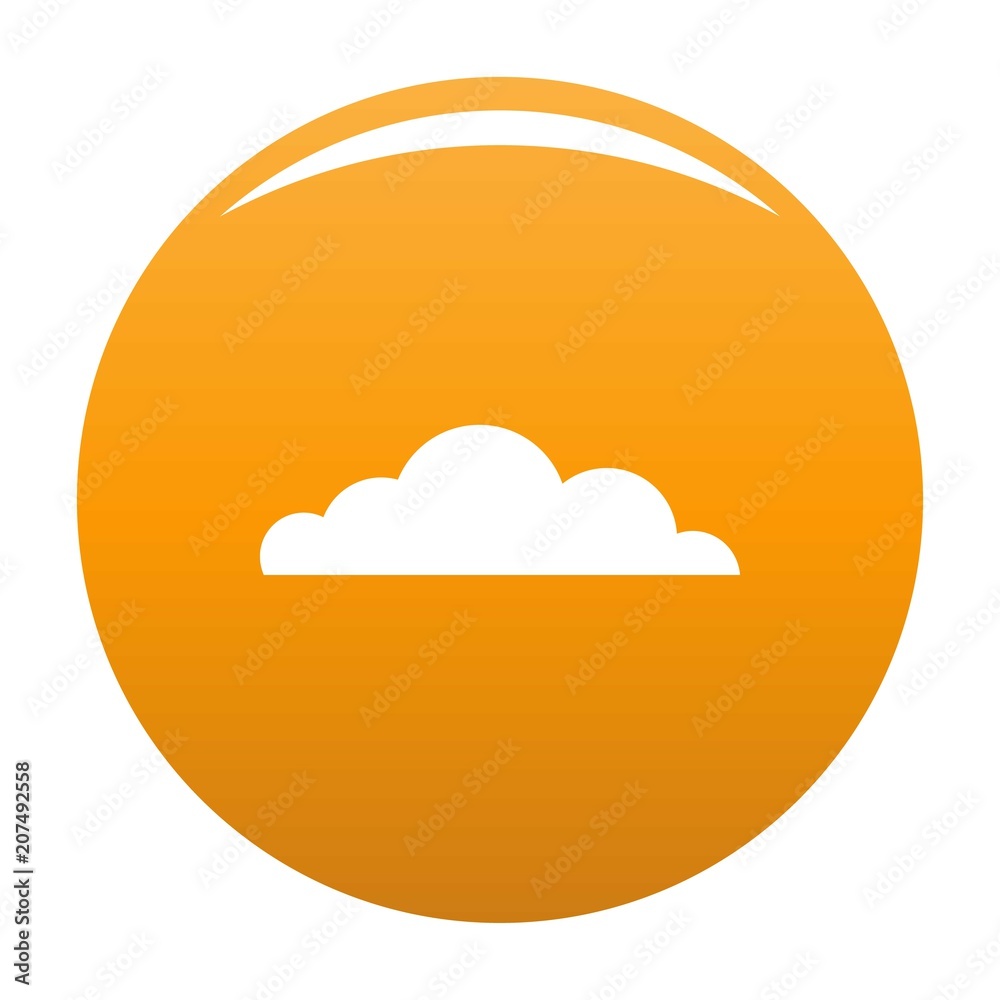 Cumulus cloud icon. Simple illustration of cumulus cloud vector icon for any design orange Cumulus cloud icon. Simple illustration of cumulus cloud vector icon for any design orange