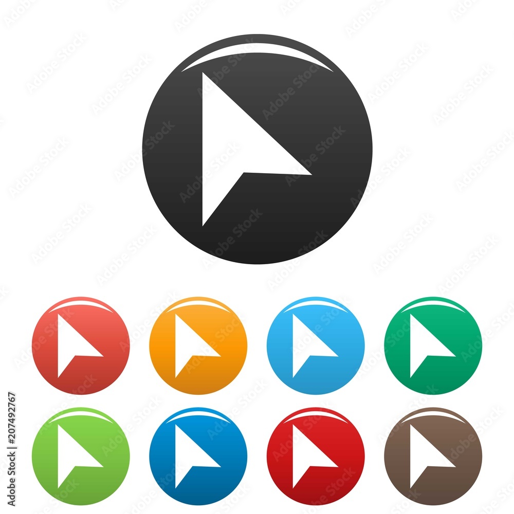 Cursor trendy element icon. Simple illustration of cursor trendy element vector icons set color isolated on white Cursor trendy element icon. Simple illustration of cursor trendy element vector icons set color isolated on white