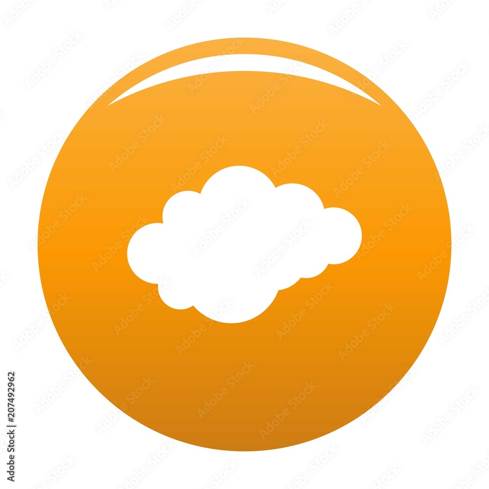 Cloud with downfall icon. Simple illustration of cloud with downfall vector icon for any design orange Cloud with downfall icon. Simple illustration of cloud with downfall vector icon for any design orange