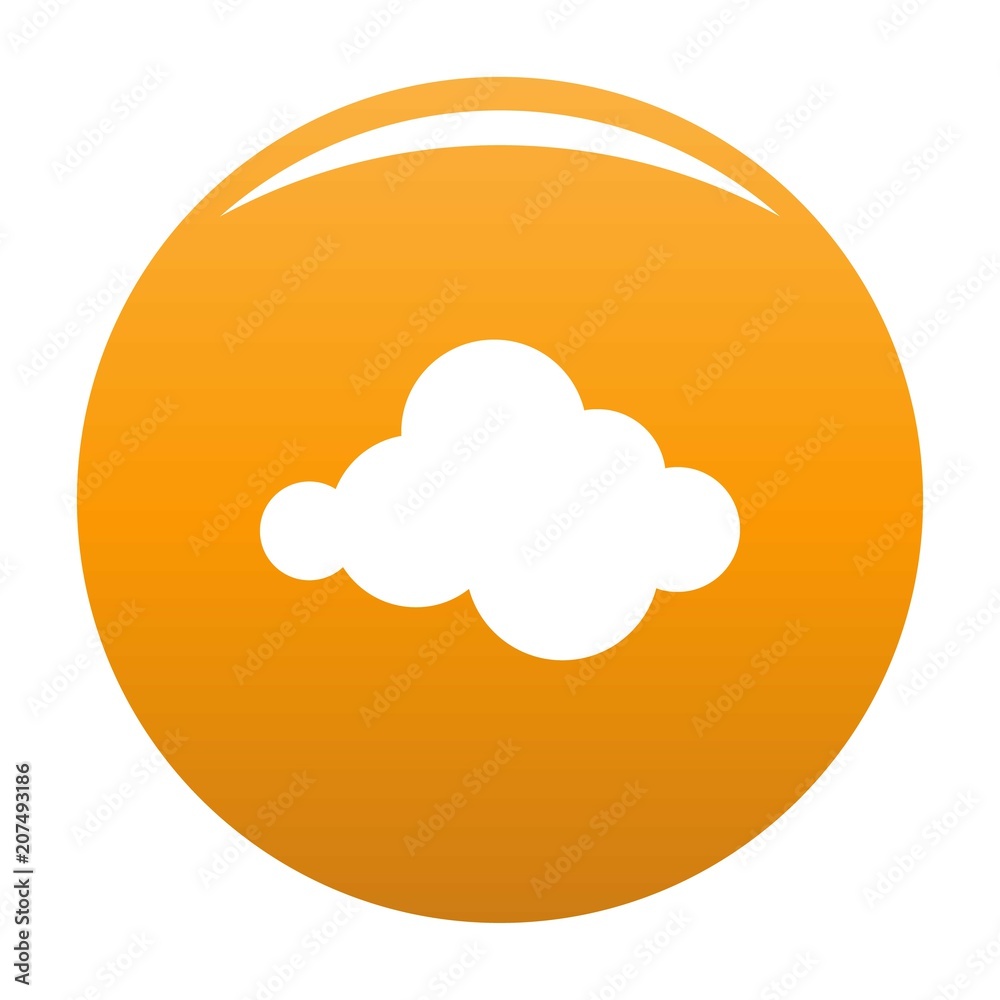 Moving cloud icon. Simple illustration of moving cloud vector icon for any design orange Moving cloud icon. Simple illustration of moving cloud vector icon for any design orange