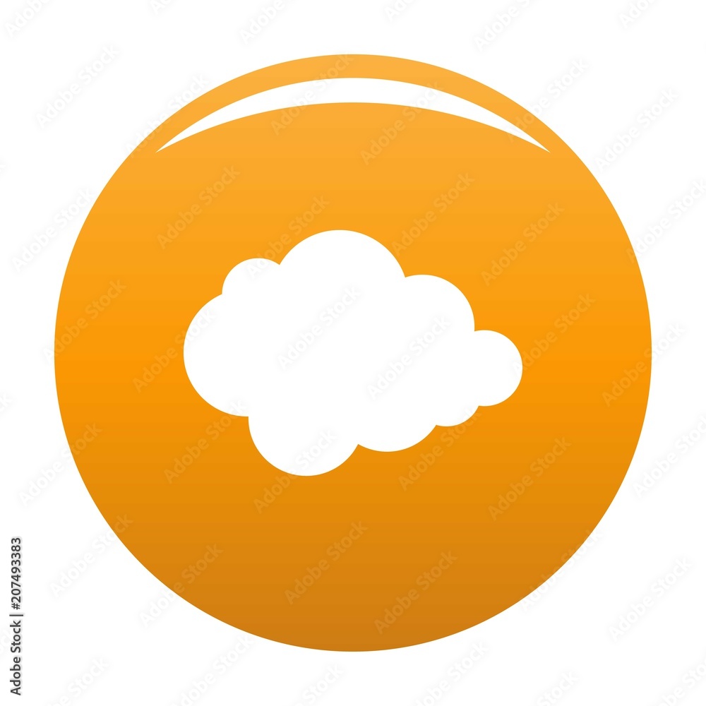 Polar cloud icon. Simple illustration of polar cloud vector icon for any design orange Polar cloud icon. Simple illustration of polar cloud vector icon for any design orange