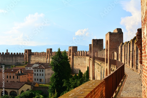 Ancient walls of Cittadella, beautiful village in Padua, Veneto, Italy. photo