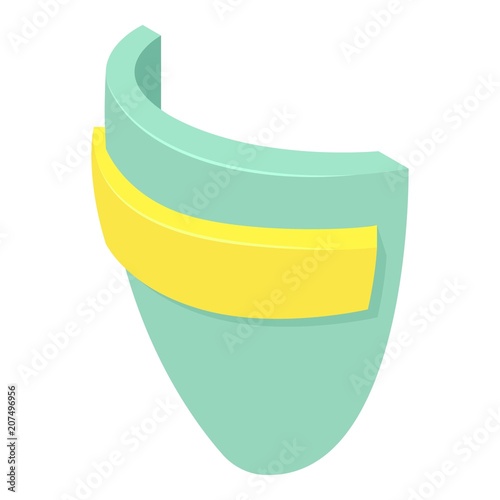 Normal shield icon. Isometric of normal shield vector icon for web design isolated on white background
