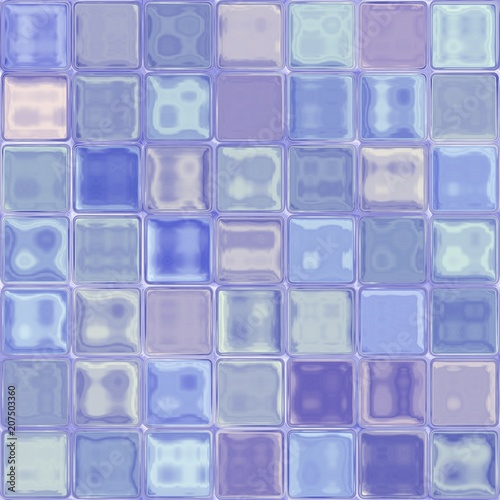 Abstract surreal blue trendy crystal glass ice icy cubes block tiles textures