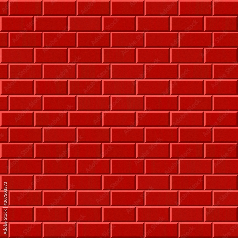 Red brick wall seamless 3d flat design texture background Red brick wall seamless 3d flat design texture background
