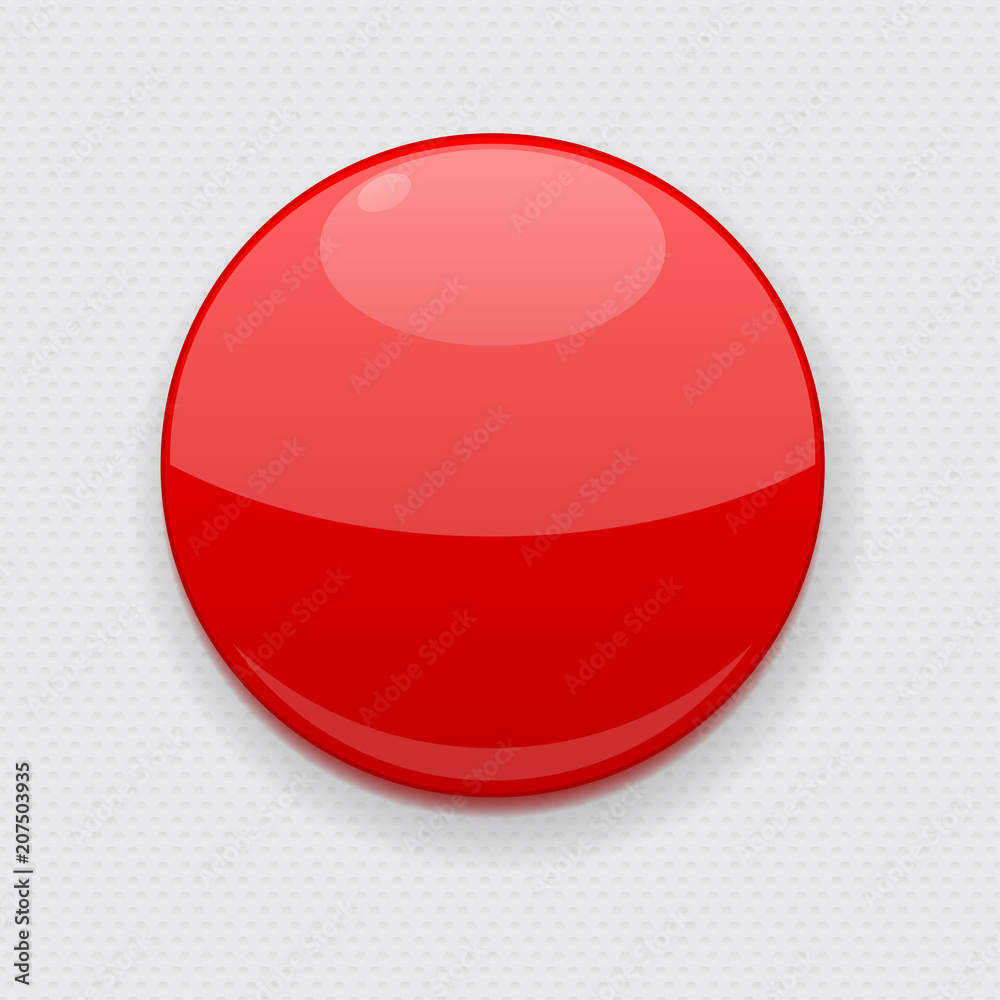 Red web button on gray background. Round 3d icon Red web button on gray background. Round 3d icon