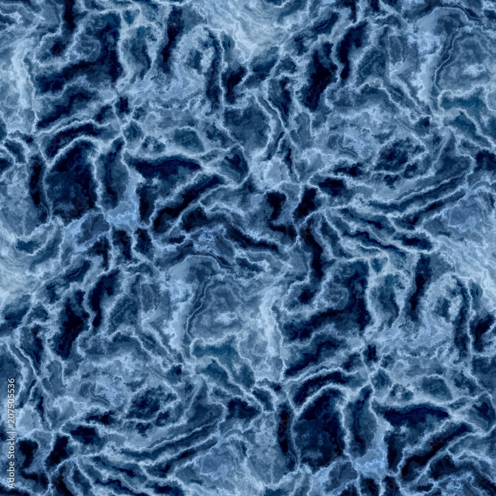 Obraz premium Abstract heven blue misty smoky dynamic marble seamless pattern background