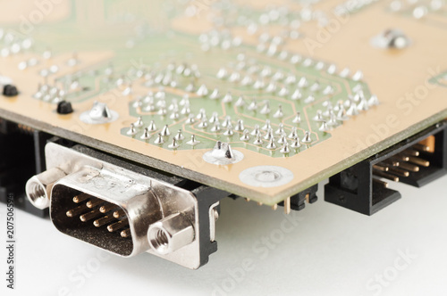 Microcircuit inside of dvd disk drive and screwdriver