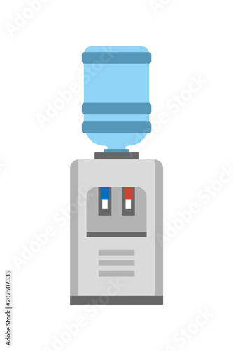 Watercooler Machine Poster Vector Illustration