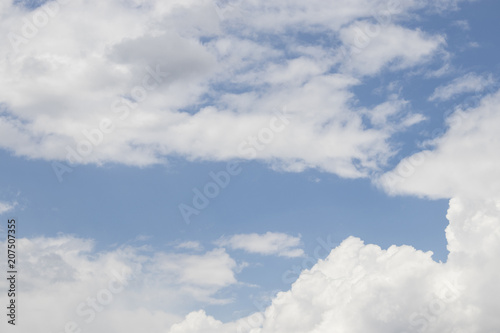 Blue sky and detailed clouds in a backgorund