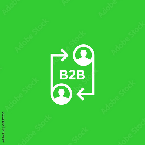 b2b marketing, business concept vector icon