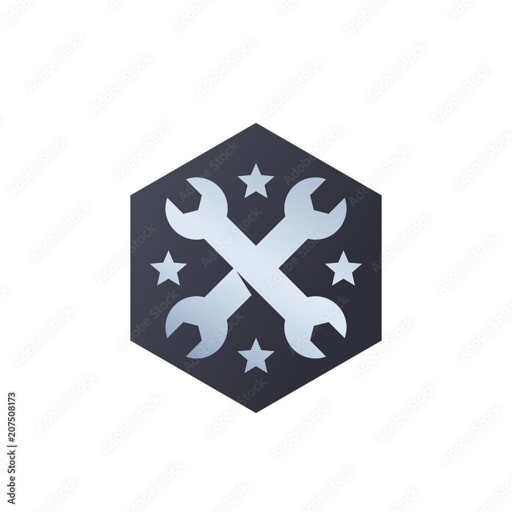 crossed wrenches, tools, repair service, vector crossed wrenches, tools, repair service, vector