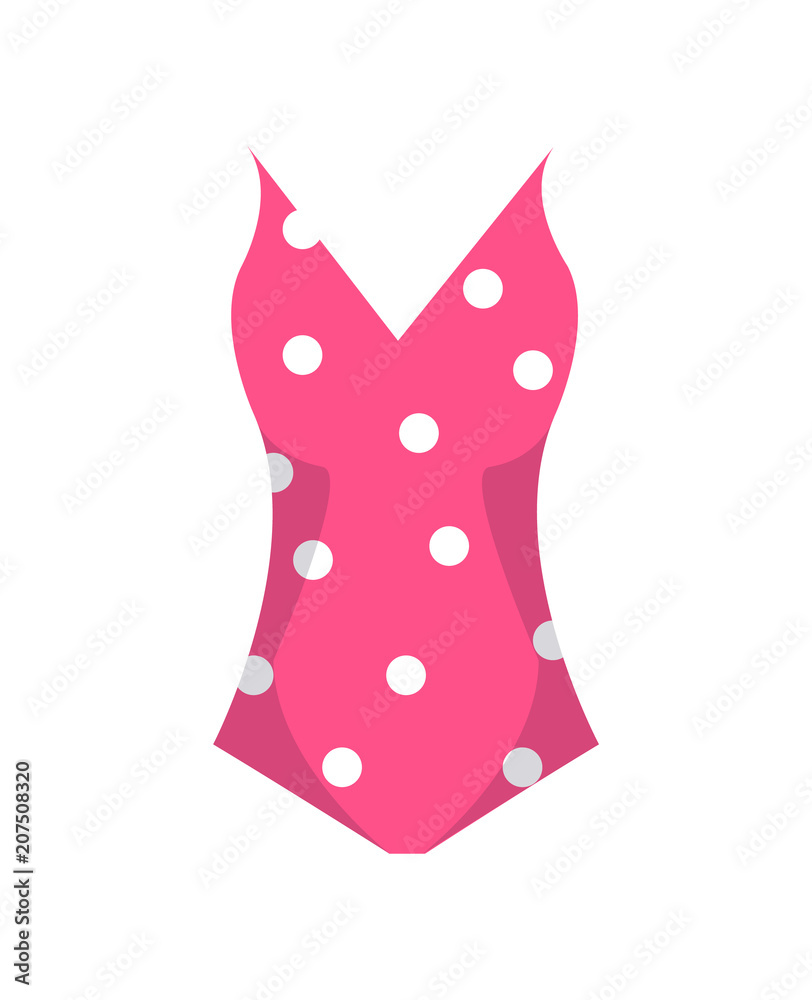 Top Polka Dot Summer Mode Vector Illustration Top Polka Dot Summer Mode Vector Illustration