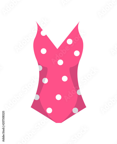 Top Polka Dot Summer Mode Vector Illustration