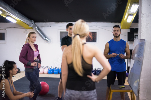 athletes getting instructions from trainer