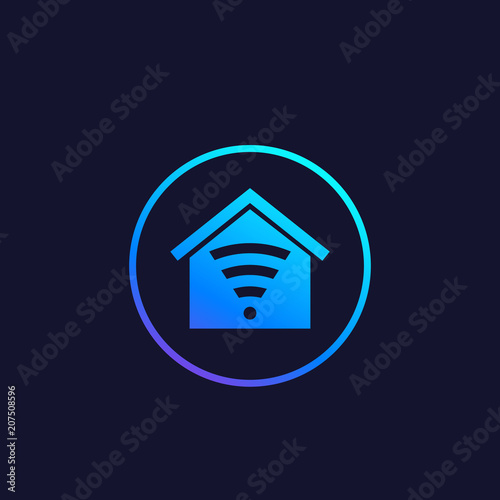 Smart house app vector logo
