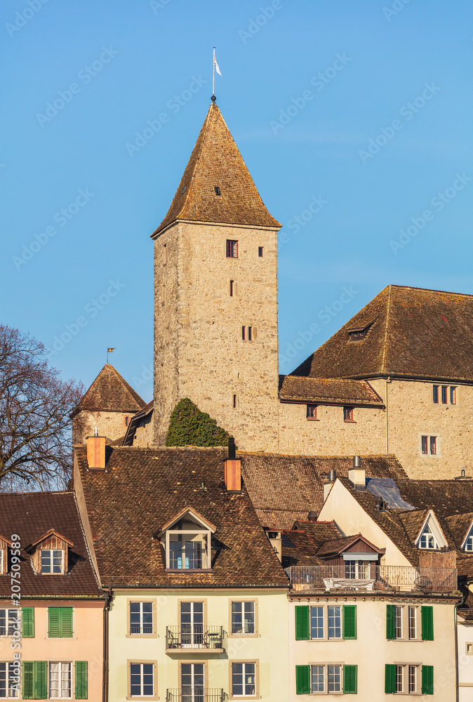 Buildings of the historic part of the town of Rapperswil in the Swiss canton of St. Gallen in late autumn Buildings of the historic part of the town of Rapperswil in the Swiss canton of St. Gallen in late autumn