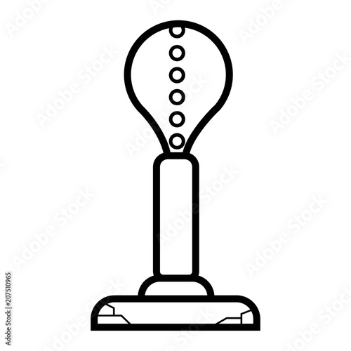 Standing punching ball vector icon