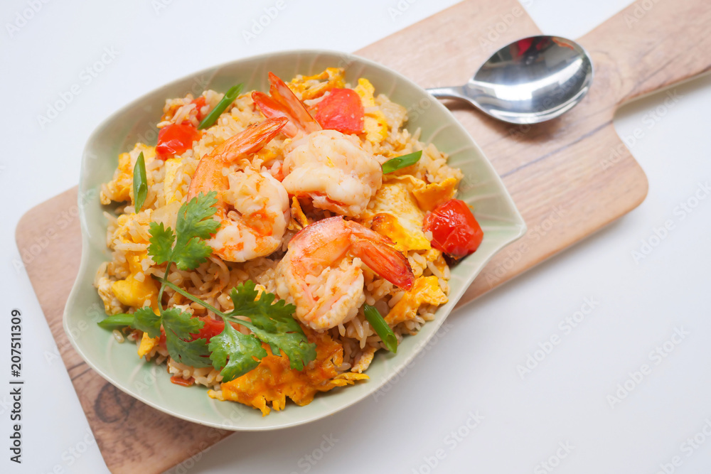 Fried rice with shrimp. Fried rice with shrimp.