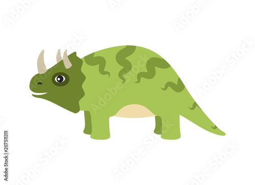 Triceratops Dinosaur Type Vector Illustration