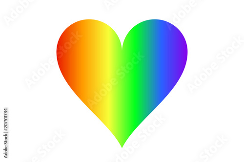 Corazón por la igualdad homosexual y bisexual.