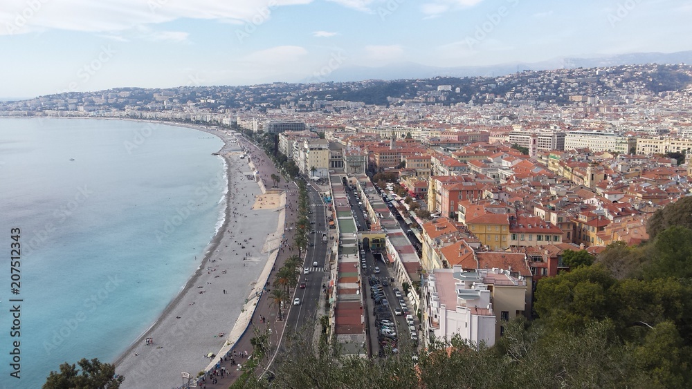 The view of Nice, France.