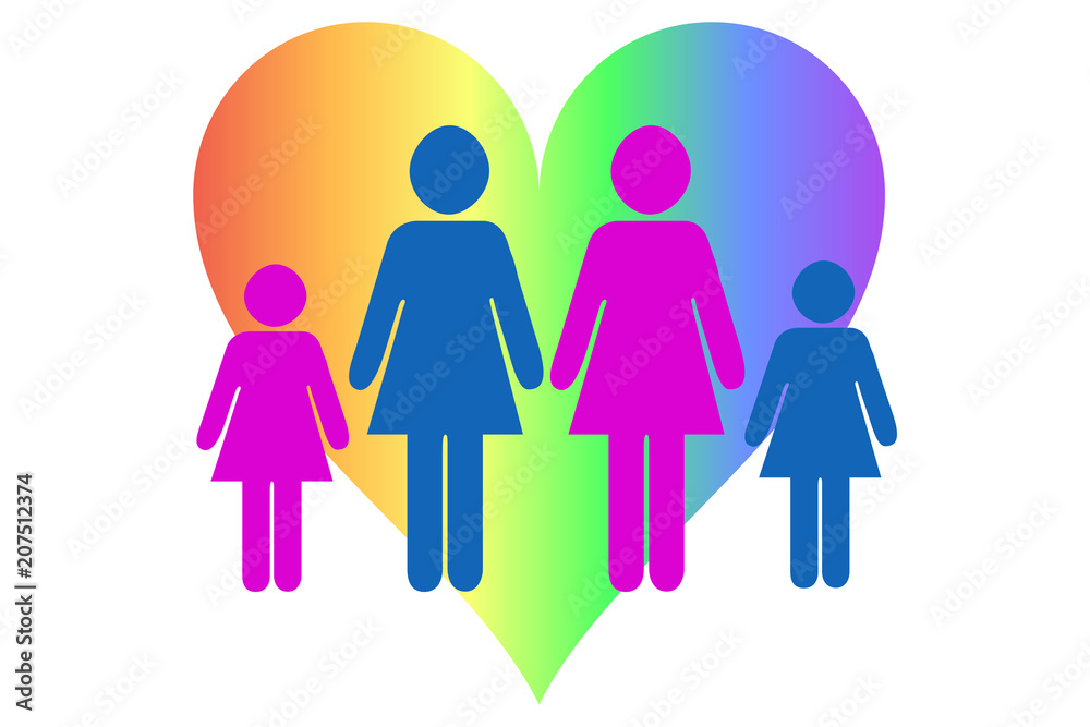Familia de madres lesbianas.
