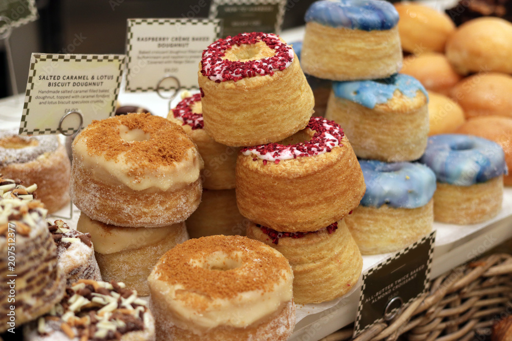 Doughnuts on display Doughnuts on display