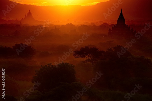 Myanmar. Sunsets in the Kingdom of Bagan