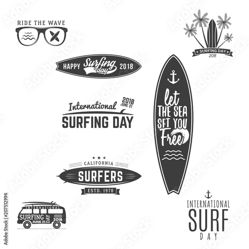 Photography Vintage Surfing Graphics and Emblems for web design or print