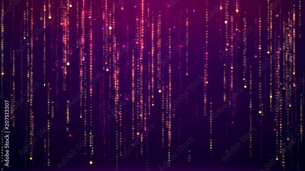 Abstract animated background falling particles fashionable beautiful rain rain 