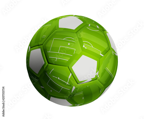 soccer ball soccer field 3d...