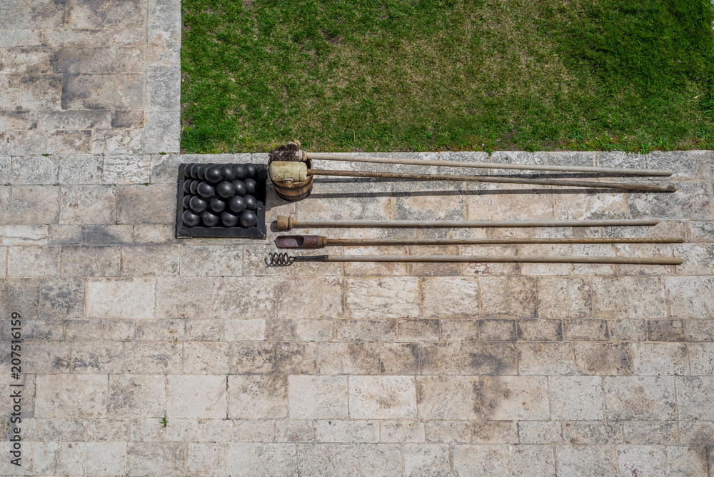 Photo of Cannonballs in Upper Barrakka Gardens, Valletta, Malta, Europe. Photo of Cannonballs in Upper Barrakka Gardens, Valletta, Malta, Europe.
